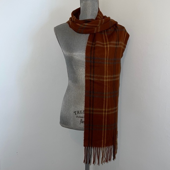Vintage Cejon Classic Brown Plaid Scarf - Picture 3 of 4